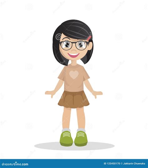Cartoon Girl In Glasses Images