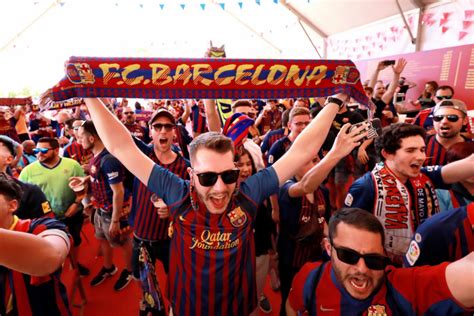 Thousands Flood To Fc Barcelona Fan Zone In Seville
