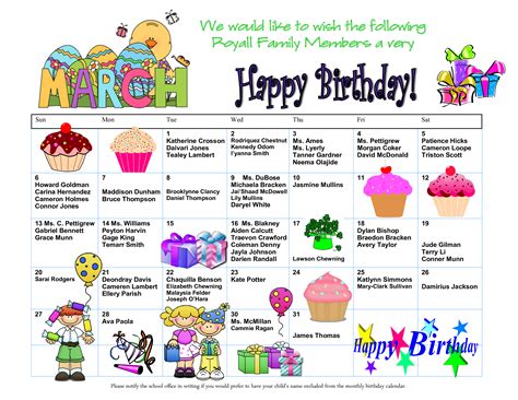 Happy Birthday Calendar Template Pdf Template