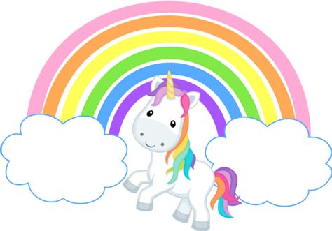Svg Unicorn Rainbow Rainbows Clouds And Unicorns Clipart Full Size