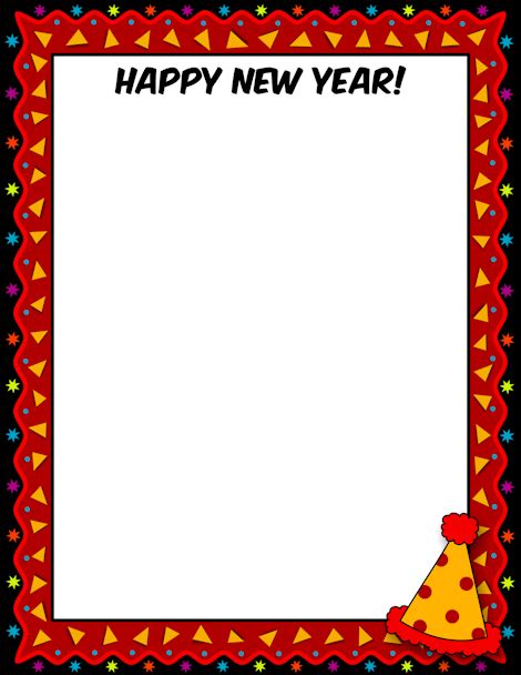 Happy New Year Border Clip Art Page Border And Vector Graphics