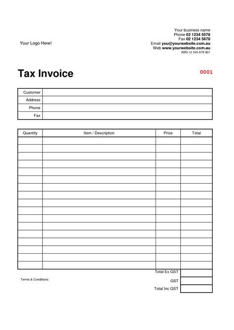 Tax Invoice Template Australia A Step By Step Guide Invoice Example