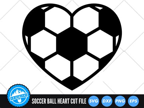 Soccer Ball Heart Svg Football Svg Graphic By Lddigital · Creative