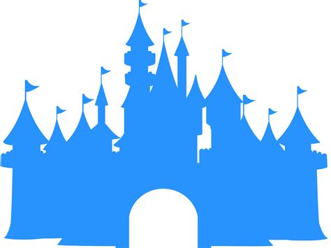 Disneyland clipart blue castle, Disneyland blue castle Transparent FREE png image