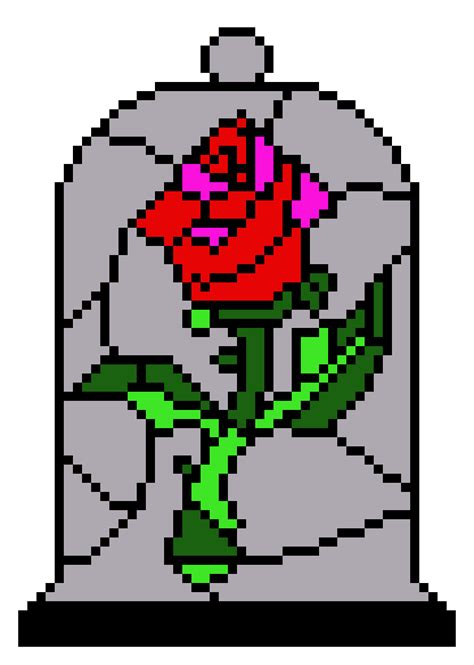 Stained Glass Rose Small Pixel Art Maker