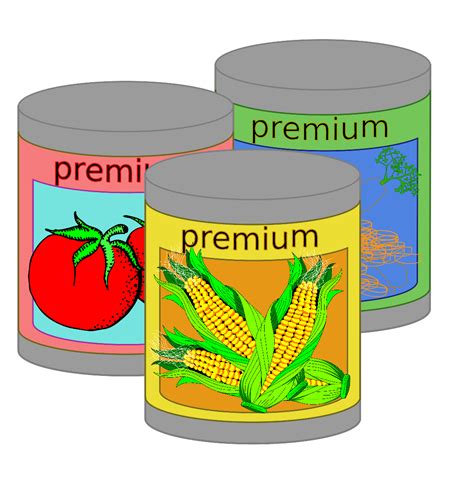 Canned Food Clip Art At Vector Clip Art Online Royalty