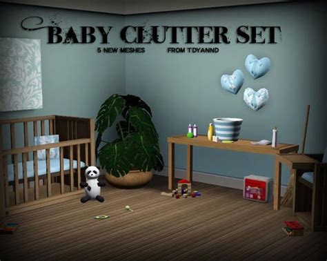 Tdyannds Baby Clutter Set Baby Decor Shabby Chic Rug Sims 4 Cc