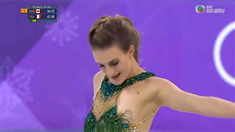Winter Olympics Frances Gabriella Papadakis Wardrobe Malfunction An On Ice Nip Slip