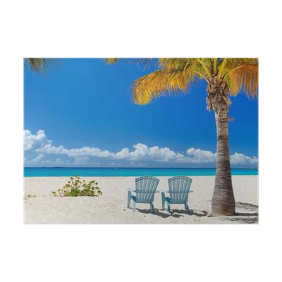 Poster Vackra Caribbean Beach - PIXERS.SE