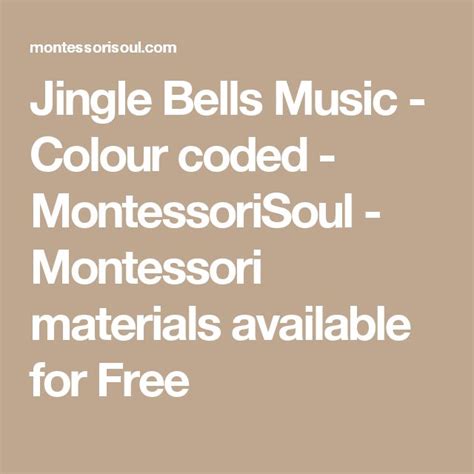 jingle bells  colour coded montessorisoul