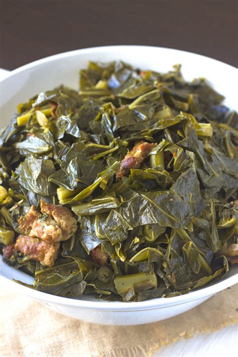Discard stem and reserve chopped leaves. Southern Collard Greens Recipe | Brown Sugar