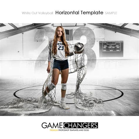 White Out Volleyball Photoshop Templates Tutorial ⋆ Game Changers By
