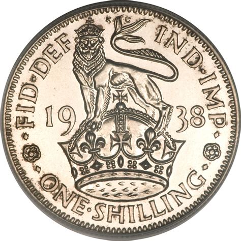 1 Shilling George Vi English Crest With Indimp United Kingdom