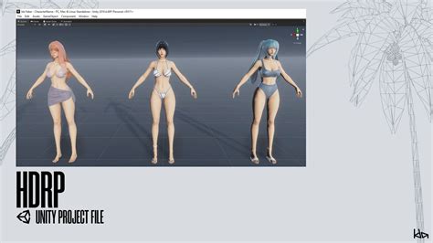 3d Model Beach Girls Game Ready Vr Ar Low Poly Rigged Cgtrader