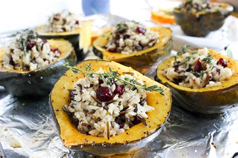 Wild Rice And Cranberry Stuffed Acorn Squash Good Habits Guilty