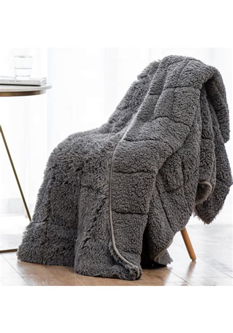 Wemore Sherpa Fleece Weighted Blanket For Adult 15 Lbs Dual Sided Cozy Fluffy Heavy Blanket