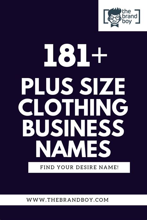 Creative Plus Size Clothing Business Names Thebrandboy Com