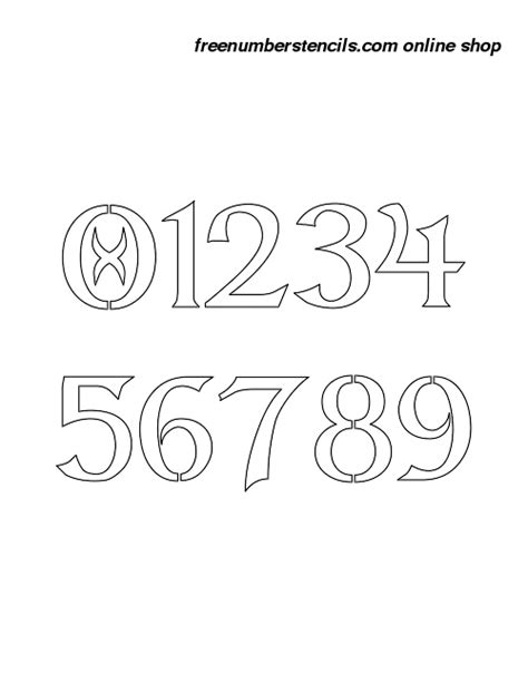 Eloquent 3 Inch Number Stencils Printable Free Soham Website