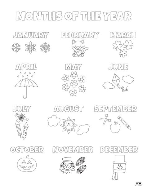 Month Worksheets For Kindergarten Printable Kindergarten Worksheets