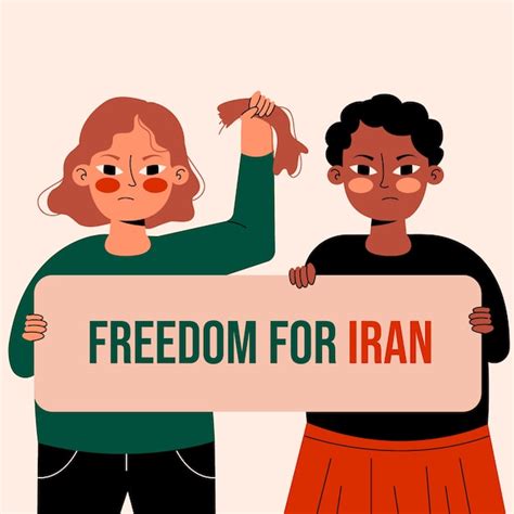 free vector hand drawn iranian women illustration