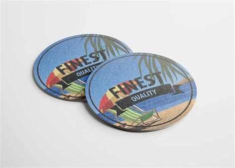 Download Free Round Coasters Mockup (PSD) - MockupBase