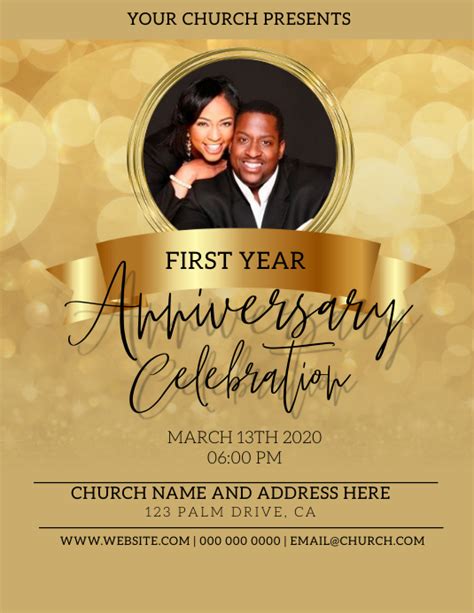 Copy Of Church Pastors Anniversary Flyer Template Postermywall