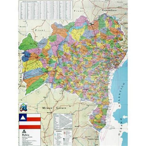 🏷️【tudo Sobre】→ Mapa Bahia Político E Rodoviário Geomapas