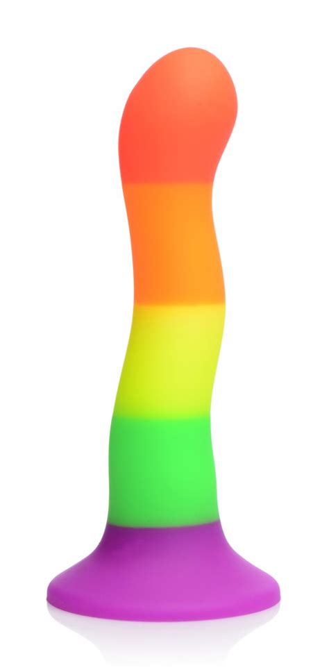 Proud Rainbow Silicone Dildo With Harness Extremerestraints