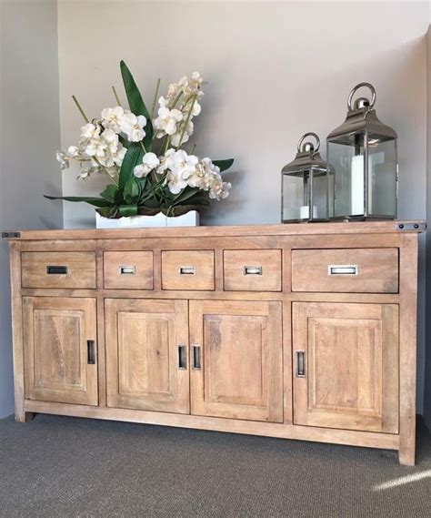 Hamptons Collection 180cm Solid Hardwood Buffet Sideboard Sideboard