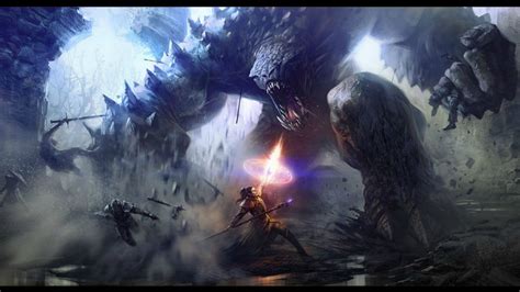 Video Games Monsters Fight Fantasy Art Battles Warriors Wallpaper