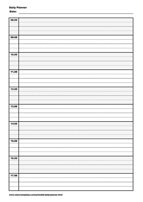 Minute Daily Planner Free Printable