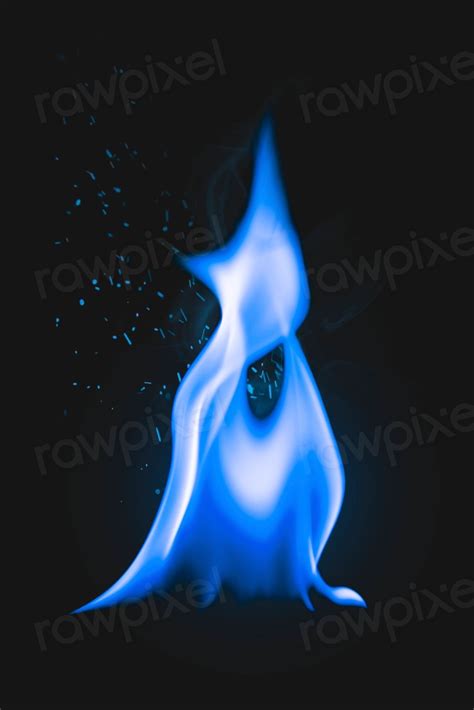 Blue Flame Sticker Realistic Torch Premium Psd Rawpixel
