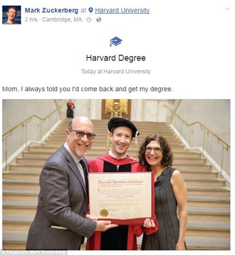 Mark Zuckerberg Gets Honorary Degree From Harvard Daily Mail Online