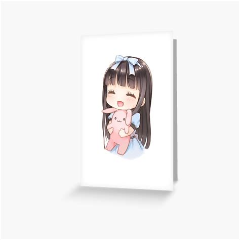Cute Japanese Anime Girl Greeting Card For Sale By Ceeserus Redbubble