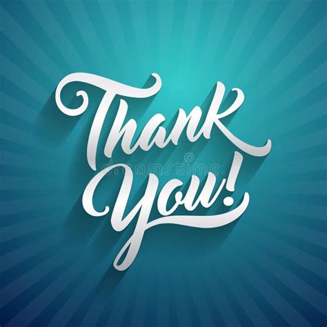 Thank You Beautiful Lettering Text Vector Illustration Thank You Stock