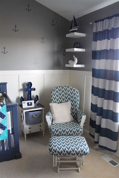You can add different ocean animals too. Navy Nautical Nursery | Nautical nursery, Nautical nursery ...
