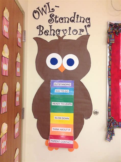 Behavior Chart Owl Standing Behavior Owl Theme Classroom Owl