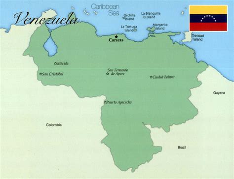 Large Map Of Venezuela With Major Cities Venezuela Large Map With