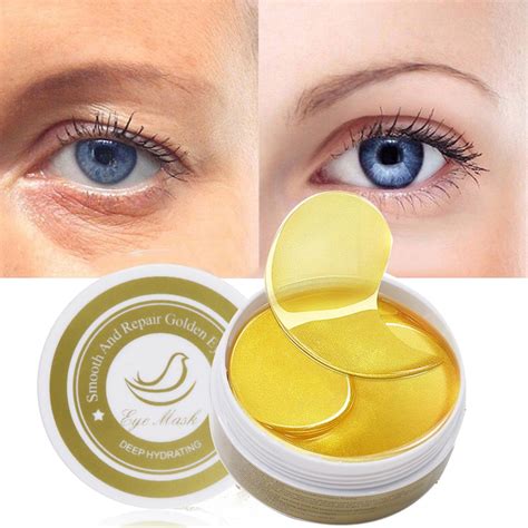 60pcs Golden Collagen Crystal Eye Mask Eye Mask Skin Care Black Pearl