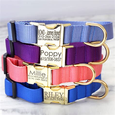 Personalized Embroidered Dog Collars Mimi Green
