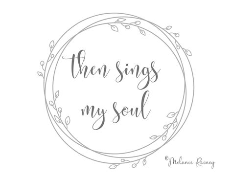 Then Sings My Soul Hymn Printable Scripture Wall Art Digital