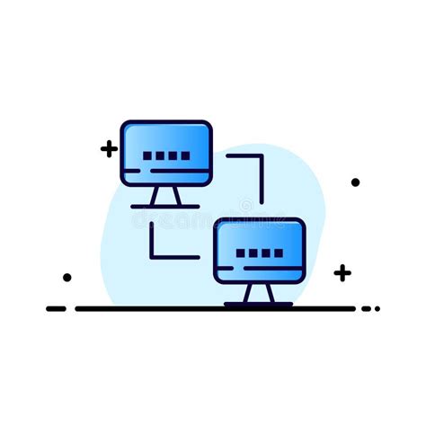 Computer Network Computing Computers Business Flat Line Filled Icon