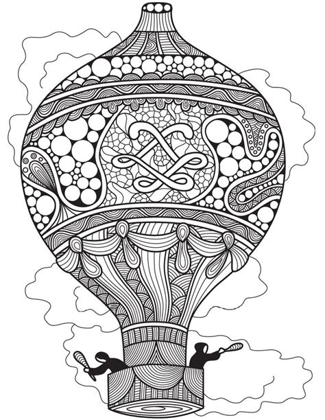 Hot air balloon | Colorish: coloring app for adults by GoodSoftTech | Coloring books, Color