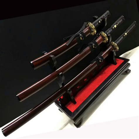 High Carbon Steel Japanese Samurai Sword Set Handmade Katana Wakizashi