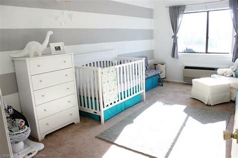 I didn't want to have too much pink, so i thought gray. Landon's Grey and White Nursery - Project Nursery