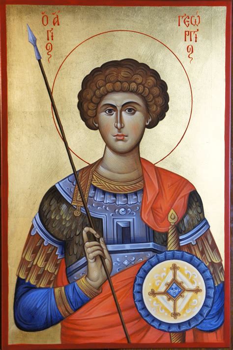 Saint George Icon St George Icon Hand Painted Orthodox Icon Etsy