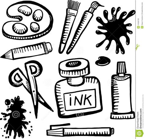 Art And Craft Objects Stock Illustration Image 51828709