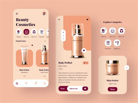 Beauty Cosmetics App Design UpLabs