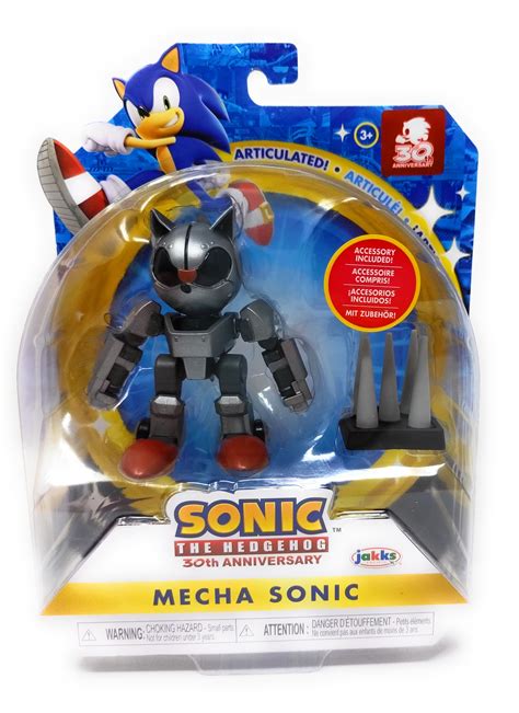Mecha Sonic With Spike Trap 4 Inch Action Figure Sonic The Hedgehog
