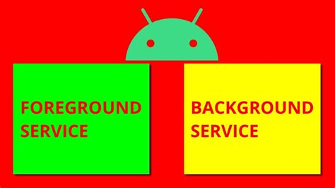 Android Foreground And Background Services What Do They Do Youtube